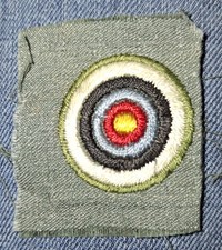1928-1933 Girl Scout ARCHERY Badge Full Square Uncut Very Rare picture