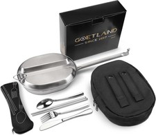 304 Stainless Steel US Military Mess Kit Plate Set GI Type for Camping Hiking BB picture