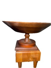 Lebanon Supply Company Pedestal Bowl Heirloom Walnut Ware 6.75 in height picture