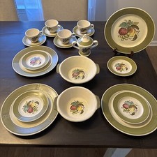 Metlox Poppy trail  Place Settings For  4 ,  With 2 Serving Bowls & Sugar Dish picture