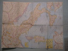 VINTAGE ITALY WALL  MAP National Geographic November 1961 picture