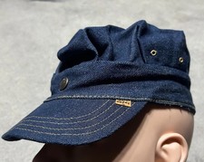 Vintage Levi’s Orange Tab Train Conductor Denim Railroad Engineer Hat picture