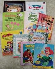 Lot of 10 Vintage Disney Childrens Books 1983 2000 Ariel Pinocchio Grolier VTG picture