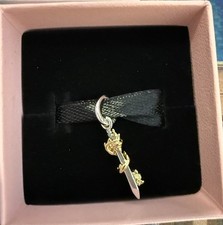 2026 Disney Pandora Princess Mulan Sword Gold Plated Lab Diamond Warrior SSilver picture