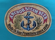 1968 Anchor Steam Beer Tin Sign/Excellent Condition picture