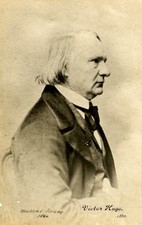 Antique RPPC Postcard Victor Hugo 1860 Jersey Portrait Mullins French Author picture
