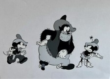 Disney TWO-GUN MICKEY Cowboy Minnie Cel picture