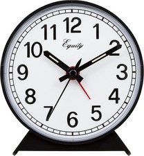 Equity 14075 Black Analog Wind-Up Alarm Clock  picture
