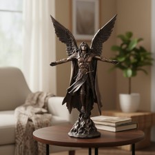 Veronese 11-Inch Tall Ascending Angel Cold Cast Bronze Statue for Collectors picture