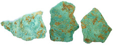146 Gram 3 Natural Stabilized NO DYE Blue Turquoise Slab Cabochon Rough EBS9106 picture