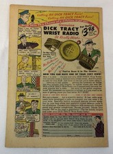 1947 DICK TRACY cartoon ad page ~ Two Way Wrist Radio picture