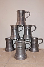 7 AVAILABLE Wilton Columbia PA 1776 Pewter Tankard Stein Beer Mug Noggin VTG picture