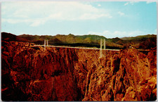 Royal Gorge Suspension Bridge Canon City Colorado Arkansas River VTG Postcard picture