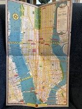 Hagstroms Vintage New York Map House Number & Subway Guide 1955-1960  12”x18.5” picture