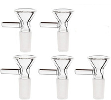 5X 18mm Male Glass Bowl Handle Piece Replacement for Water Filter Bongs 18MM picture