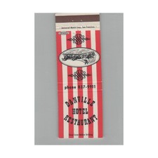 Matchbook Cover Danville Hotel Restaurant Danville CA picture