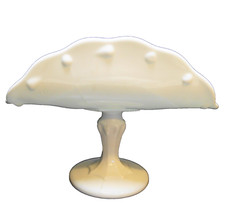 Indiana Glass Teardrop White Milk Glass Banana Stand picture