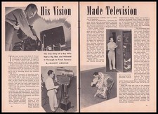 Philo T. Farnsworth “His Vision Made Television” 1940 pictorial Life Story picture