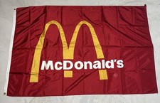 Vintage 1970's McDonald's Store Flag Advertising Scarce Huge 8’x4’ Fast Food picture