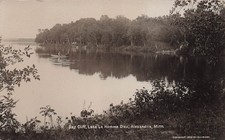 RPPC Bay Cliff Lake Le Homme Dieu Alexandria MN Minnesota Photo Postcard I16 picture