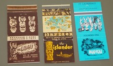 Vintage TIKI Matchbook Cover Lot of 3 Luau, Islander & Mai-Kai Nice Unstruck picture