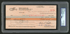 Leo C.L. Fender Signed Check (PSA) Vintage 1986 G&L Music Sales Electric Guitar picture