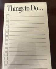10 Count: Things To Do Pads. 4” X 11”. 1992 Vintage Bulk Paper picture