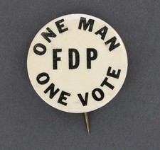 Mississippi Freedom Democratic Party 1962 One Man One Vote Protest Pin FDP P1464 picture
