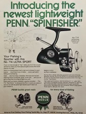 1976 Penn Reels Philadelphia PA Print Ad - №. 714 Ultra Sport Newest Lightweight picture