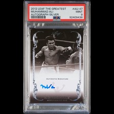 2012 LEAF MUHAMMAD ALI THE GREATEST AUTO SILVER #4/10 PSA 9 POP 2 NONE HIGHER picture