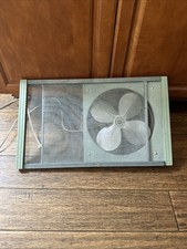 VTG Marvin Screen Window Fan Model #10SFW Green Expandable Screen 22-27” WORKS picture