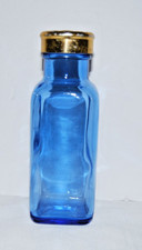 Vintage Cobalt Blue Glass Square Bottle 6