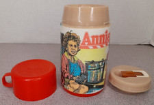 Vintage 1981 Annie Thermos Lunch Box Bottle Plastic (Orphan Annie) picture