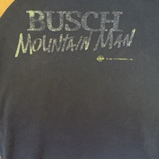 Busch Mountain Man Black Short 1992 vintage worn perfectly grunge 31 by 23.5 xxl picture