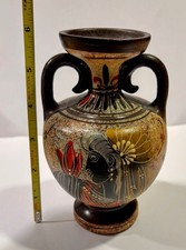 Ancient Museum Replica Hand Made & Painted Greek 6” Vase picture