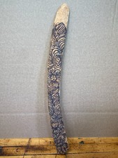 Vintage Pitjantjatjara Kali Aboriginal Pokerwork Wood Boomerang Australia picture