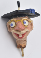 vintage novelty scholar teacher liquor pourer wine stopper 1950s picture