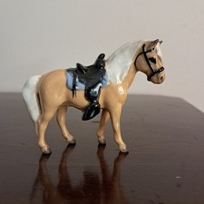 Vintage Hagen Renaker Western Pony, Black Saddle, Blue Blanket, 1957 picture