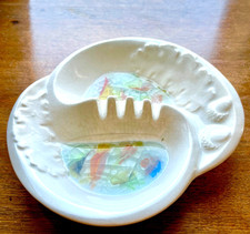 1959 Sunkist Van Nuys California Pottery Fused Glass Mosaic Ashtray 6.5” VGC picture