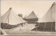 c1910s U.S. Military RPPC Photo Postcard Army Tents, Marked 