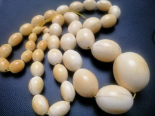 💥SUPERB ☆ OLD NATURAL WHITE 💥 RARE NECKLACE BEADS ☆ TIBET☆ OTTOMAN TURKIYE picture