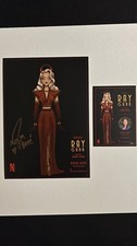 Brad Bird RAY GUNN postcard signed by Neysa Bove And Trading Card Netflix picture