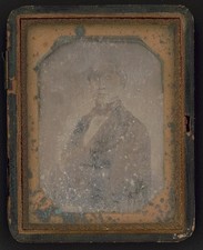 Photo:Unidentified Man 1840s 1850s Portrait Photograph picture