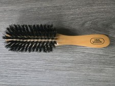 Vtg Vidal Sassoon Hair Brush Wood Handle Bristles 7 Row 1980’s 8” picture