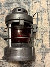 Vintage Embury Luck-E-Lite No. 25 Truck Wagon Contractor Lantern Red Globe picture