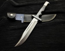 Scream 4 Knife Replica - Buck 120 Ghost Face Knife With Bull Horn & Sheath picture