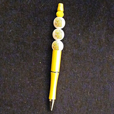 San Diego Padres Beaded Ballpoint Pen Black Ink, Yellow/White Plastic picture