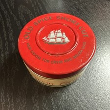 Vintage Old Spice Short Cut Hair Groom Jar Shulton 1950s 60s Mostly Full Pomade picture