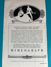 1936 AB Dick Mimeograph Ad Business Education World Vintage Art Deco Office Art picture