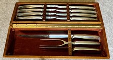 Vintage Gerber Legendary Blades 12 Pc Knife Set Walnut Case Excalibur Durendal picture